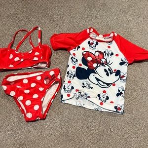 3 Piece Minnie Mouse Swimsuit